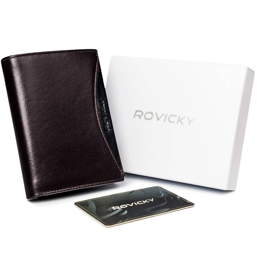 Кошелек мужской Rovicky 1537-03-BOR BROWN-BLK